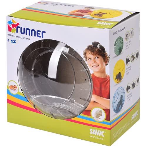 SAVIC Runner Exercise Ball for Small Pets – 12cm Transparent Hamster Ball for Guinea Pigs, Mice, Gerbils, Kittens & Small Dogs Safe & Fun Workout Toy for Active Playtime Indoors - Image 5