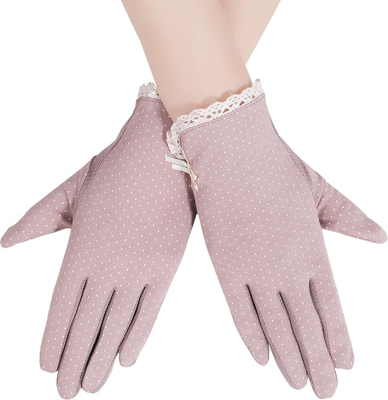 Lovful Summer Women Screentouch Gloves Sun Uv Protection Driving Gloves, Purple, One size - Image 1