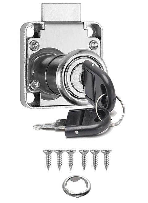 1 PCS Security Cabinet Lock 22mm with Key – Different Cupboard Lock for Furniture, Cabinet, Mailbox, Drawer, Household, and Office