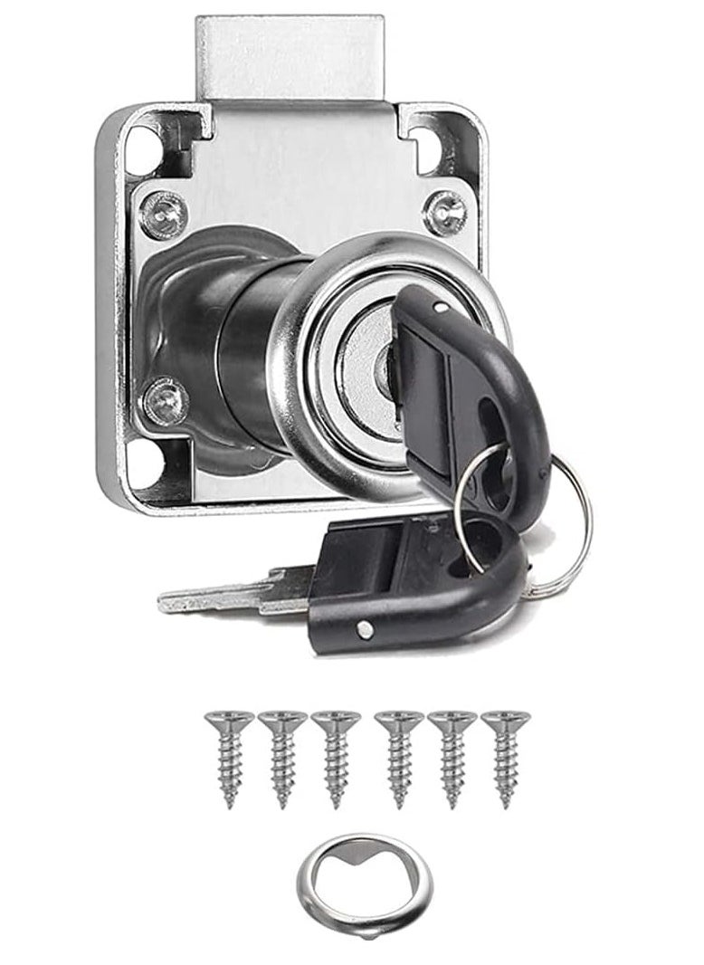 Generic 1 PCS Security Cabinet Lock 22mm with Key – Different Cupboard Lock for Furniture, Cabinet, Mailbox, Drawer, Household, and Office  - Image 1