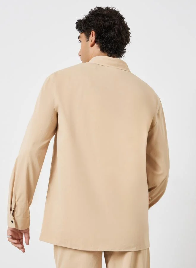 Take Two  Men Solid Spread Collar Shirt and Pants Co-ords for Men | Best Price UAE