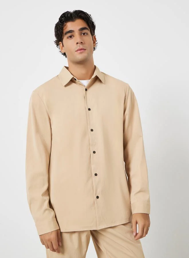 Take Two  Men Solid Spread Collar Shirt and Pants Co-ords for Men | Best Price UAE