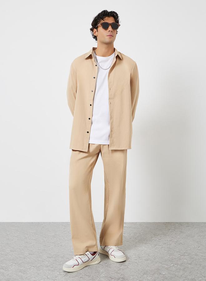 Take Two Men Solid Spread Collar Shirt and Pants Co-ords - Image 2