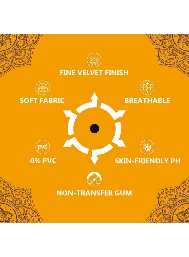 Eyetex Eyetex Pallavi Sticker Bindi/Pottu|Round|Aloe Vera & Papaya Extracts|Breathable Non-Irritating Velvet Fabric|P4A|Black|20 Flaps - Image 3