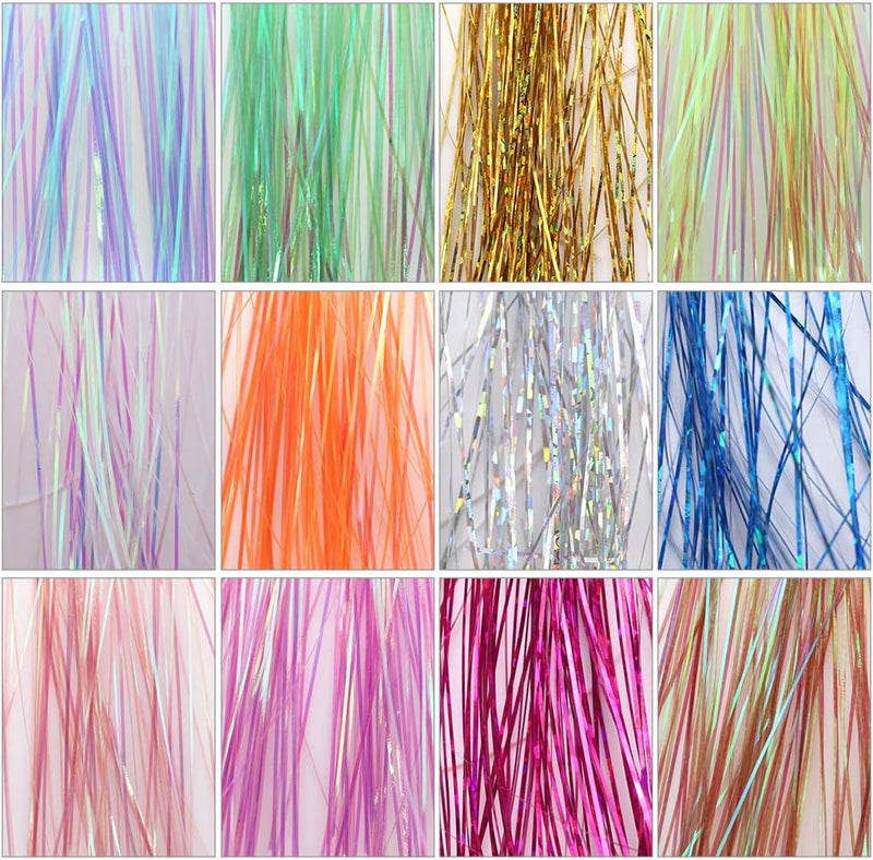 XFISHMAN Fly Tying Materials 12 Colors Krystal Flash Ripple Flashabou Flies Fishing Lure Making Supplie - Image 4