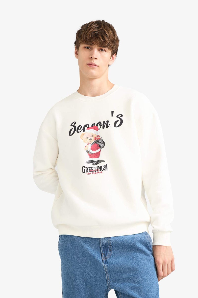 DeFacto Boxy Fit Printed Sweatshirt - Image 3