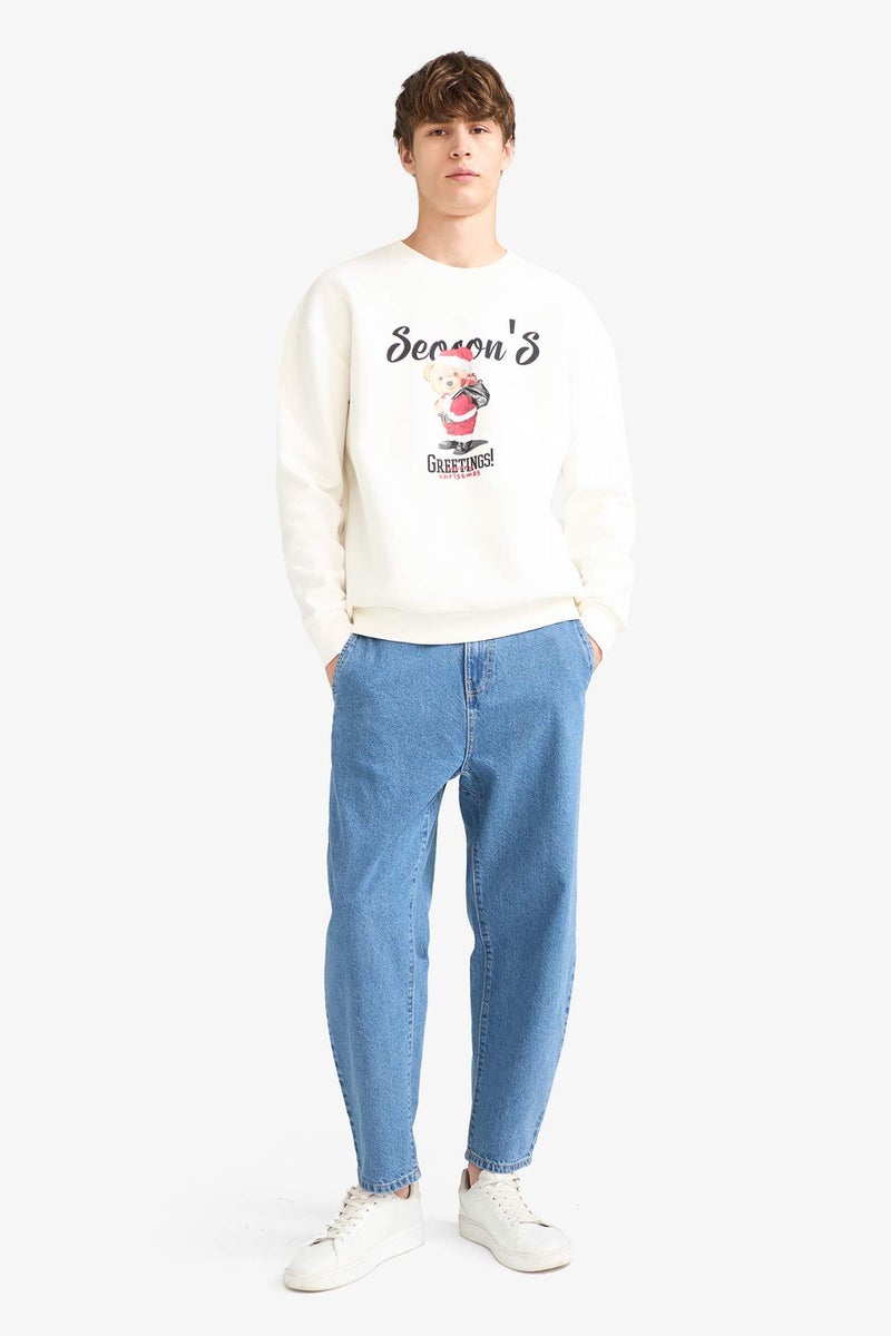 DeFacto Boxy Fit Printed Sweatshirt - Image 2