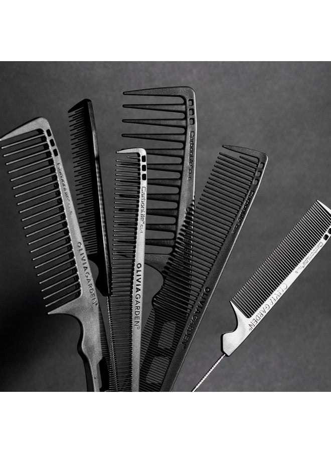Olivia Garden - Livia Garden Carbonlite 8.5" Cutting Comb Made Of Carbon Ultralight High Heat Resistant Durable And Antistatic - Image 1