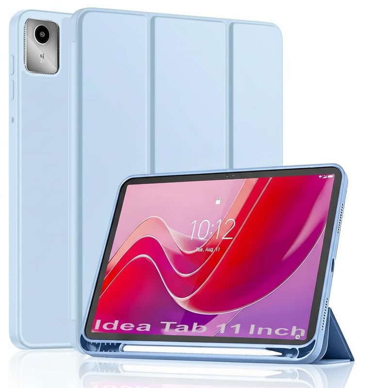 ProElite Cover for Lenovo idea Tab 11 inch 2025 case Cover, Soft Flexible Flip Case Cover for Lenovo idea Tab 11 inch 2025 with Pen Holder [Recoil Series] - Light Blue - Image 1