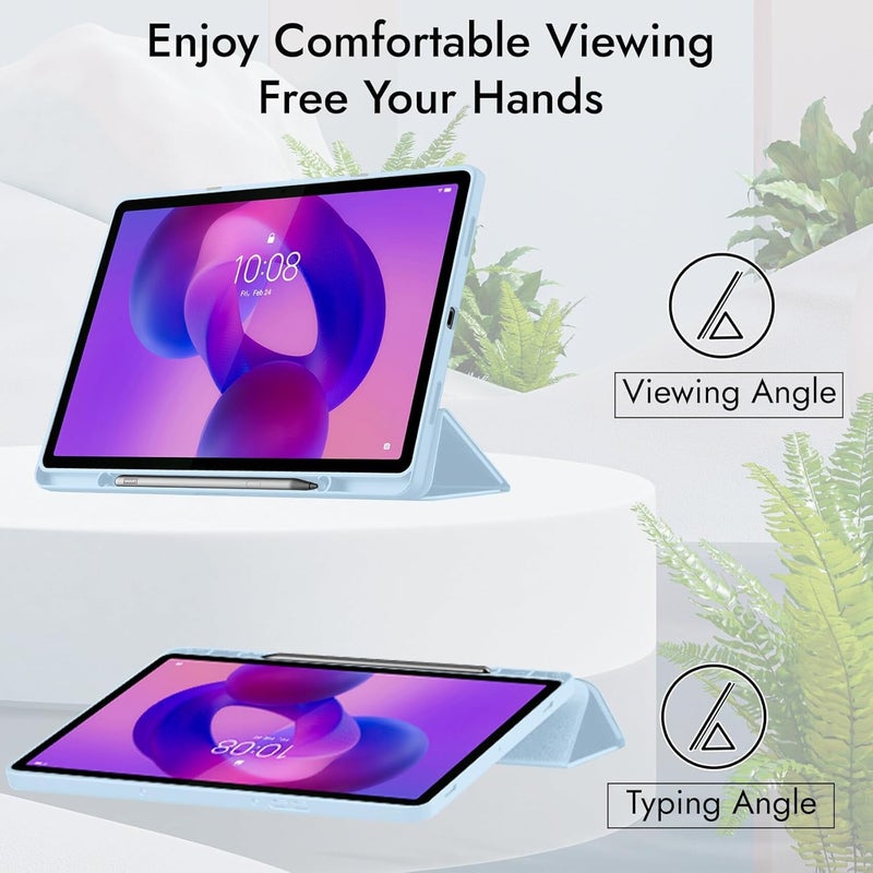 ProElite Cover for Lenovo idea Tab 11 inch 2025 case Cover, Soft Flexible Flip Case Cover for Lenovo idea Tab 11 inch 2025 with Pen Holder [Recoil Series] - Light Blue - Image 4