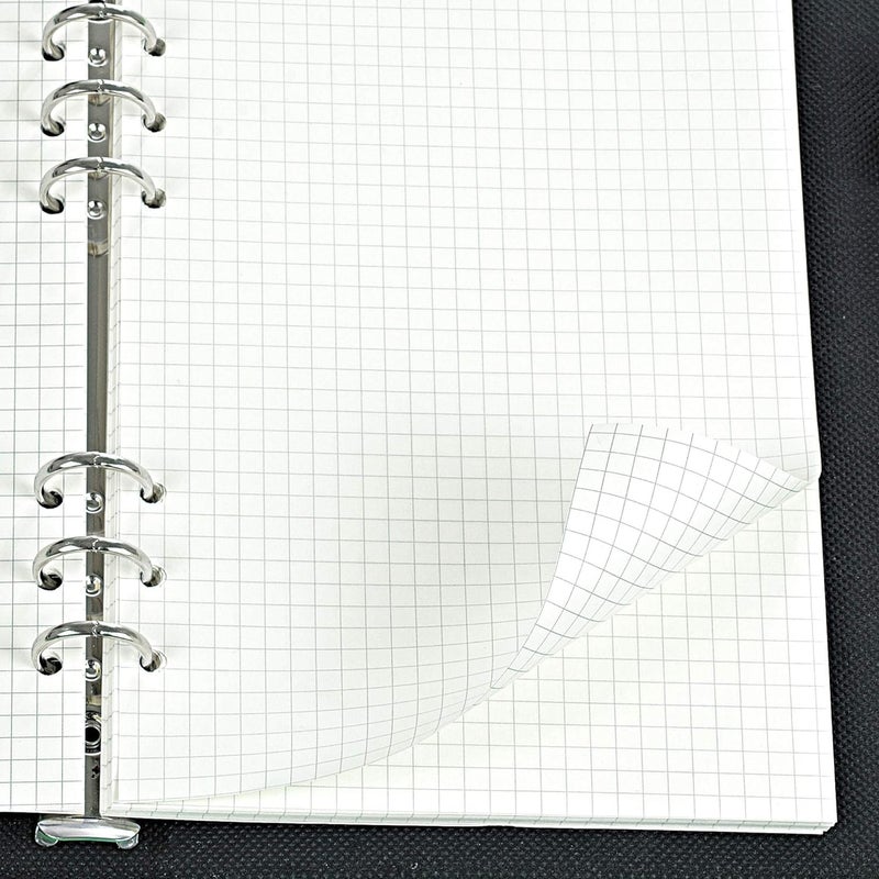 INNAXA A5 Refill Paper, [3 Pack] 100GSM Thick Refillable Paper 6 Hole Filler Inserts (A5, Squared Paper) - Image 4