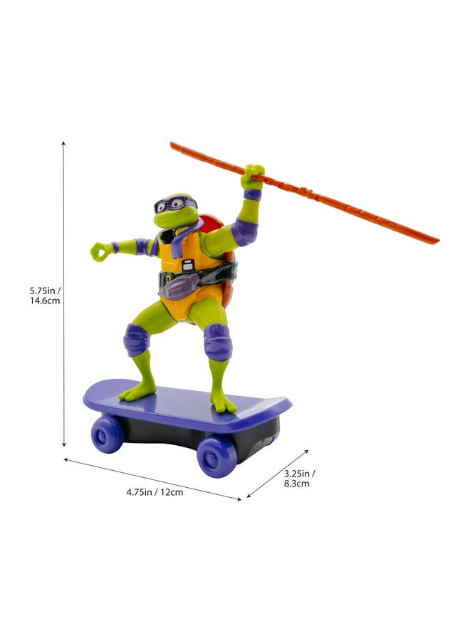 Teenage Mutant Ninja Turtles Toy, Donatello Sewer Shredder Pullback Skateboard, Mutant Mayhem TMNT Collectible Ninja Turtle, Ages 3+ - Image 5