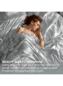 Bedsure Bedsure Satin Sheets - King Sheet Set, 4 Pcs King Bed Sheets, Similar to Silk Sheets, Bed Sheets King Size for Hair and Skin, Gifts for Women (Silver Grey, King)  - Image 4