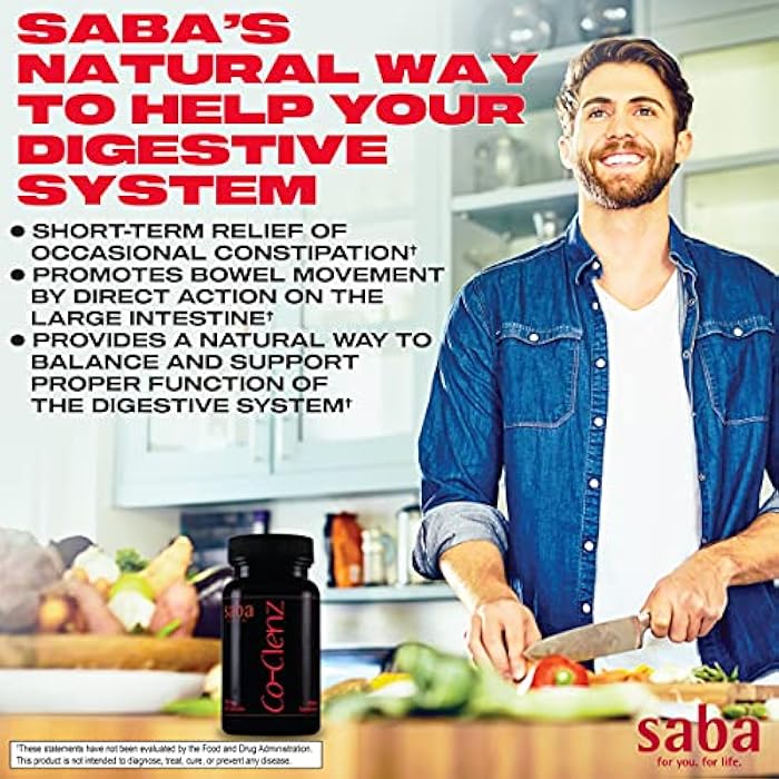 Saba Kombucha Saba Co-Clenz - 5 Day Cleanse for Men & Women-Supports Healthy Bowel Movements- Detox, Colon Health, Helps Constipation -30 Capsules, - Image 3