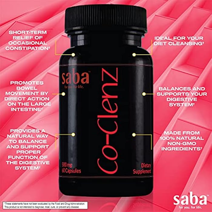 Saba Kombucha Saba Co-Clenz - 5 Day Cleanse for Men & Women-Supports Healthy Bowel Movements- Detox, Colon Health, Helps Constipation -30 Capsules, - Image 5