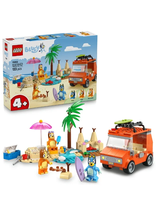 LEGO Bluey Bluey's Beach & Family Car Trip 11202 (133) Pieces