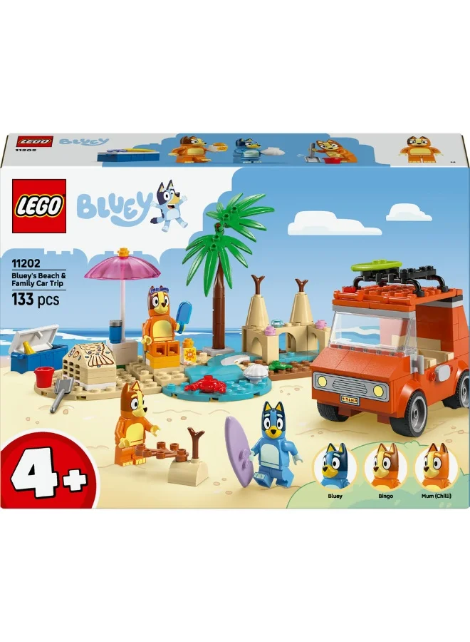 LEGO Bluey Bluey's Beach & Family Car Trip 11202 (133) Pieces