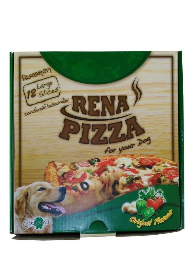 Rena Dog Pizza Treat Snacks, Chicken & Cheese Flavor, Delicious, Nutritious, Suitable for All Breeds, 12 Large Slices (Pack of 2) - Image 1