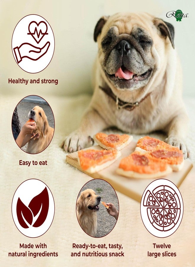 Rena Dog Pizza Treat Snacks, Chicken & Cheese Flavor, Delicious, Nutritious, Suitable for All Breeds, 12 Large Slices (Pack of 2) - Image 4