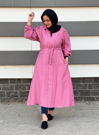 Elastic Cuffs Deep V Dress - Pumpkin Cashmere - pzsku/ZBF8D39812463230E5180Z/45/_/1670156511/aeb13a16-2659-41ae-9844-6f40c34c8541