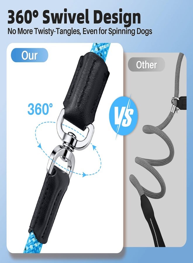 Lukovee Slip Lead Dog Leash, 4-6 FT x 1/2" Adjustable Tangle Free Leash, Heavy Duty Comfortable Reflective No Pull Training Rope Lead with Padded Handle for Medium Large Dogs (Blue, S: 4-6 FT) - Image 5