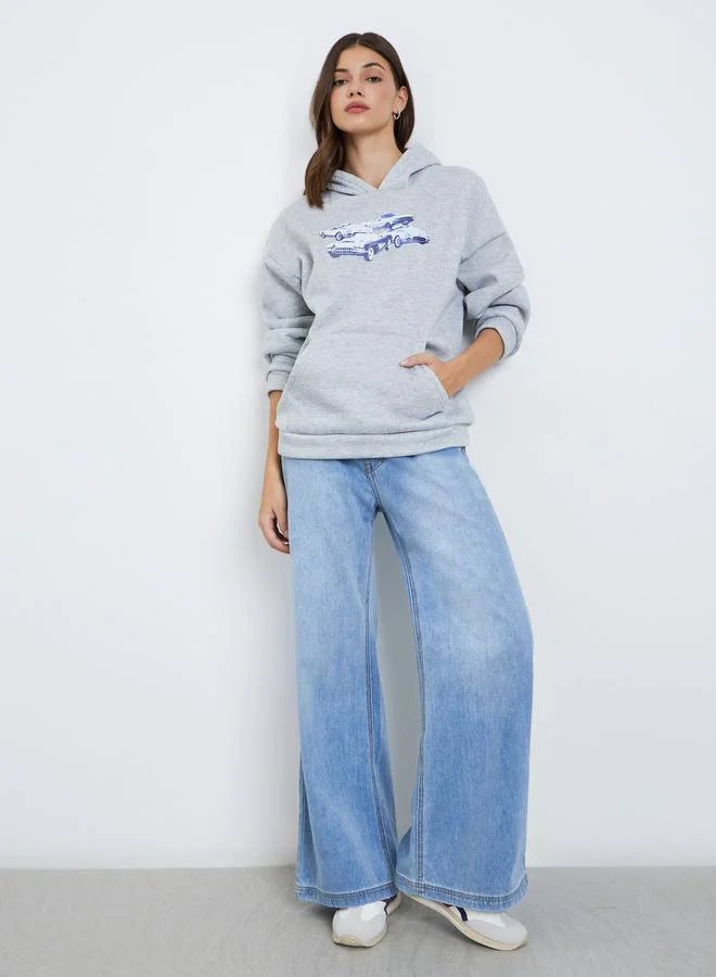 ستايلي هودي بطبعة جرافيك