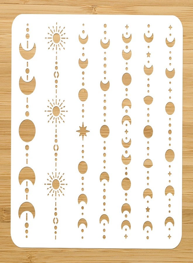 NBEADS 1 Pcs Moon Stars Painting Stencils Templates, 11.8×11.8 Inch Reusable DIY Art and Craft Stencils for Painting on Wood, Fabric, Paper, Walls, Canvas, Floor, Tile - Image 2