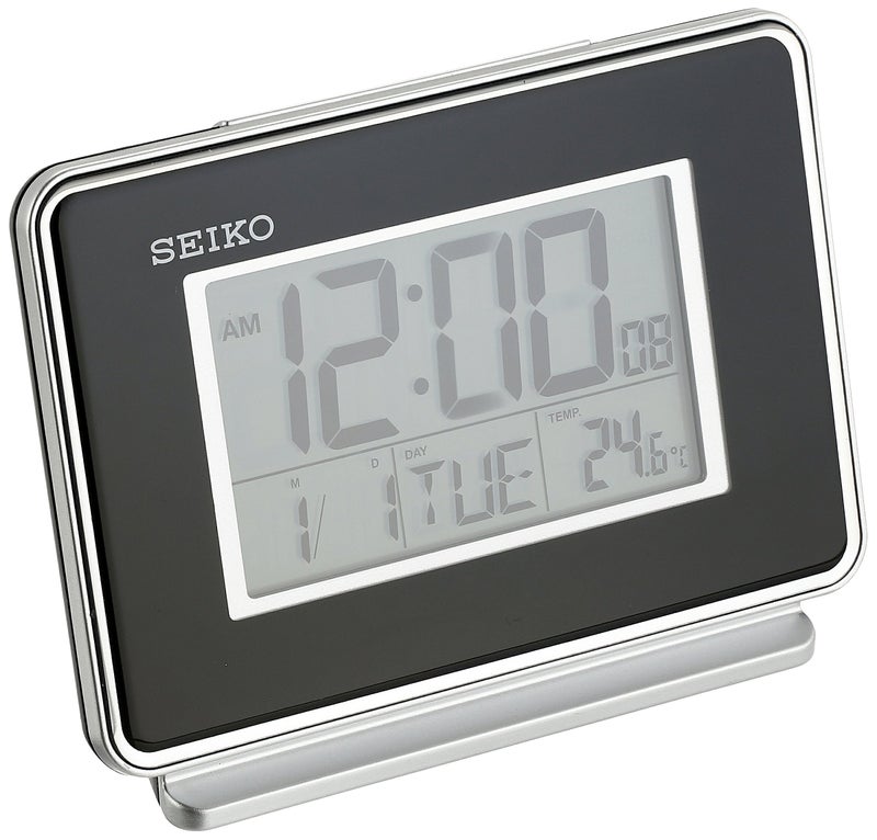 SEIKO Hudson Everything Bedroom Digital Alarm Clock, Black - Image 1