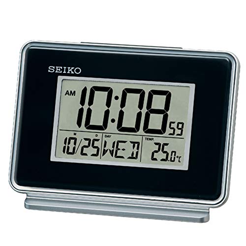 SEIKO Hudson Everything Bedroom Digital Alarm Clock, Black - Image 4