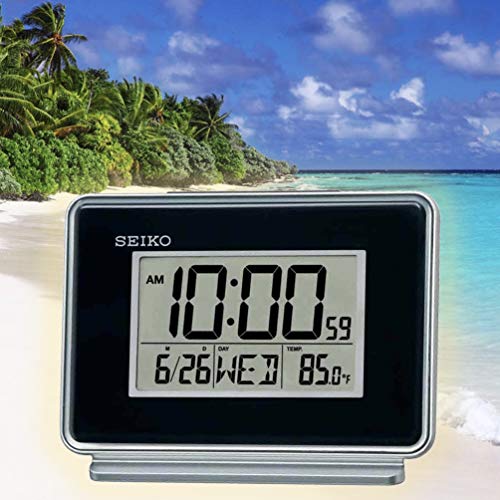 SEIKO Hudson Everything Bedroom Digital Alarm Clock, Black - Image 3