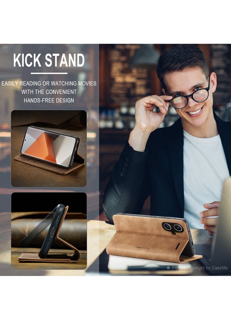 كيس مي غطاء للهاتف المحمول من شاومي ريدمي نوت 13 برو بلس، من الجلد الصناعي الناعم المضاد للصدمات، غطاء محفظة يوفر حماية كاملة للجسم، يغلق بشكل مغناطيسي - Image 4