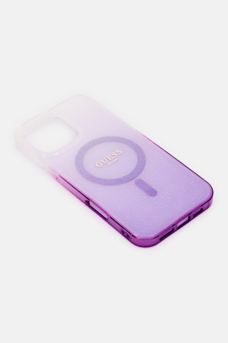 GUESS iPhone 16 Pro Max Magsafe Glittered Protective Case, Lavender - Image 4