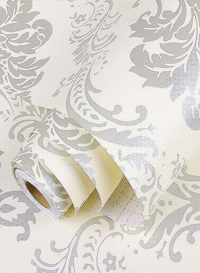 ورق حائط مقاوم للماء بنمط زهور على الطراز الأوروبي للخزائن والأدراج وورق حائط لغرفة النوم وبطانة رف الحمام وديكور الحائط 45 × 500 سم - Image 1