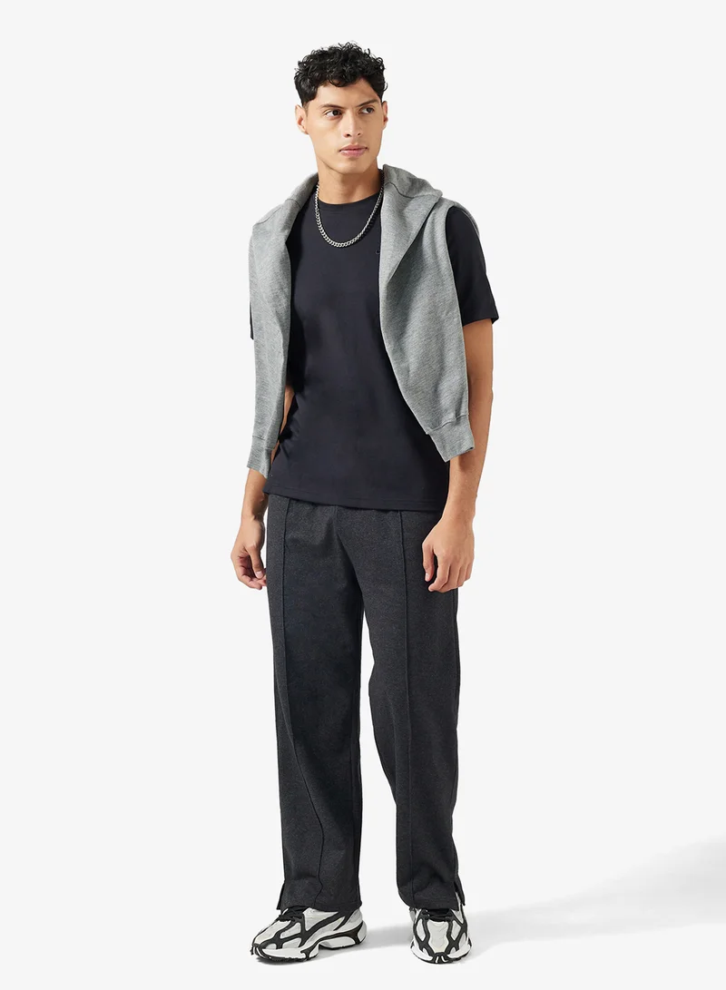 Seventy Five Basics Slit Hem Logo Oversized Joggers