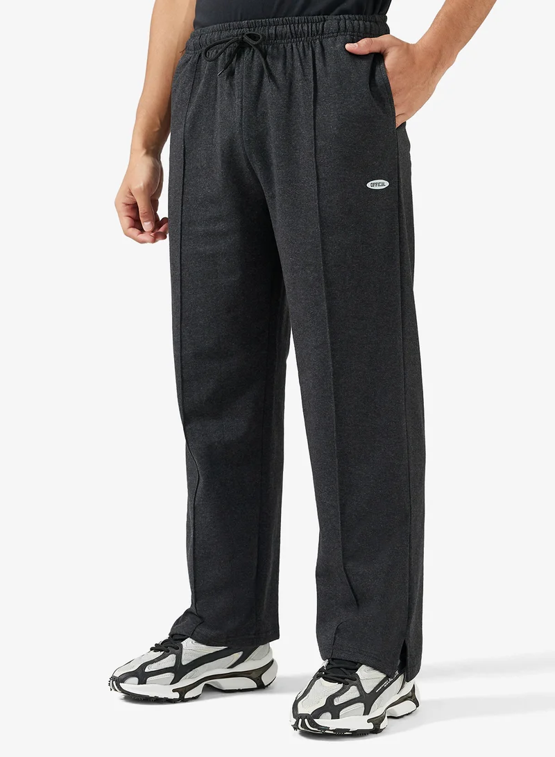 Seventy Five Basics Slit Hem Logo Oversized Joggers