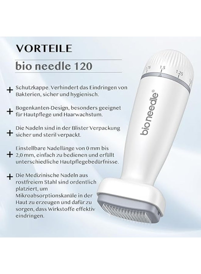 bio needle Adjustable microneedle stamp holder - 0.25mm non-slip professional skin care pen, for adult scalp, hair/beard growth, and deep repair of facial acne scars (1 piece). - Image 3