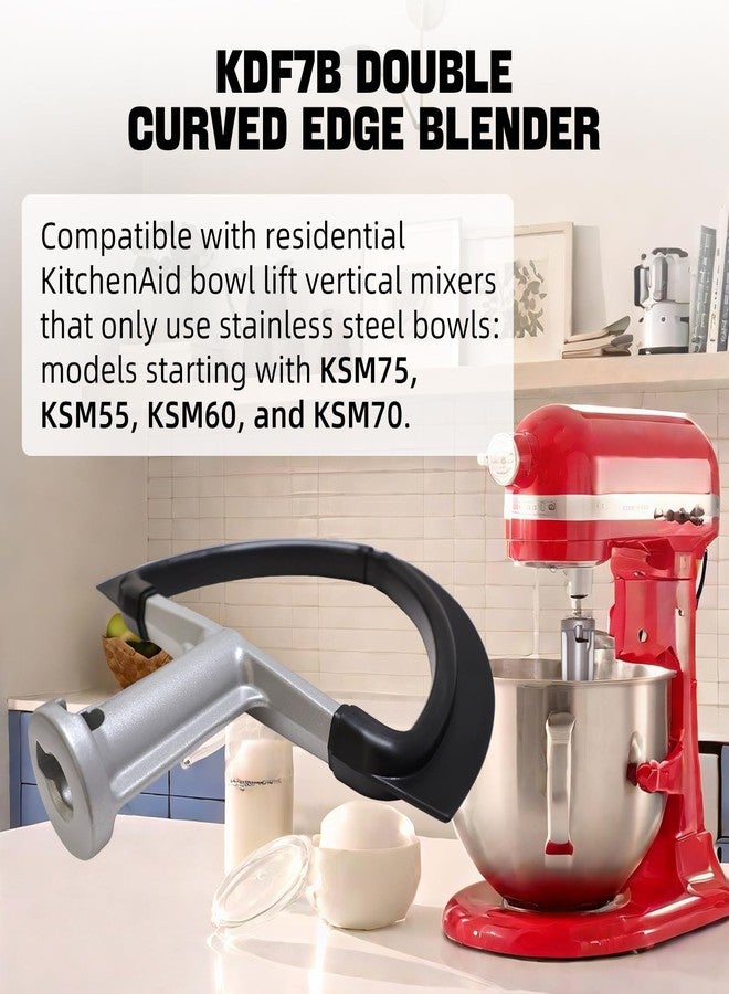 HSJAWA KDF7B Double Flex Edge Beater Compatible with KitchenAid Bowl-Lift Stand Mixers KDF7B Flex Edge - Image 4