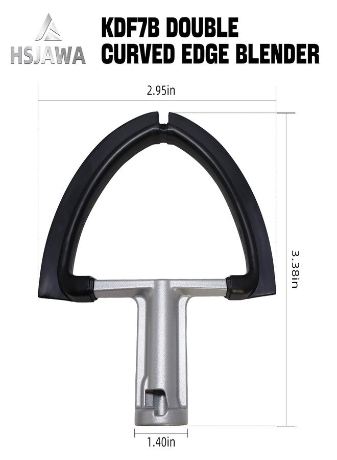 HSJAWA KDF7B Double Flex Edge Beater Compatible with KitchenAid Bowl-Lift Stand Mixers KDF7B Flex Edge - Image 2