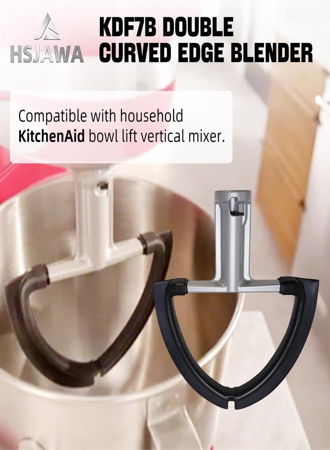 HSJAWA KDF7B Double Flex Edge Beater Compatible with KitchenAid Bowl-Lift Stand Mixers KDF7B Flex Edge - Image 3