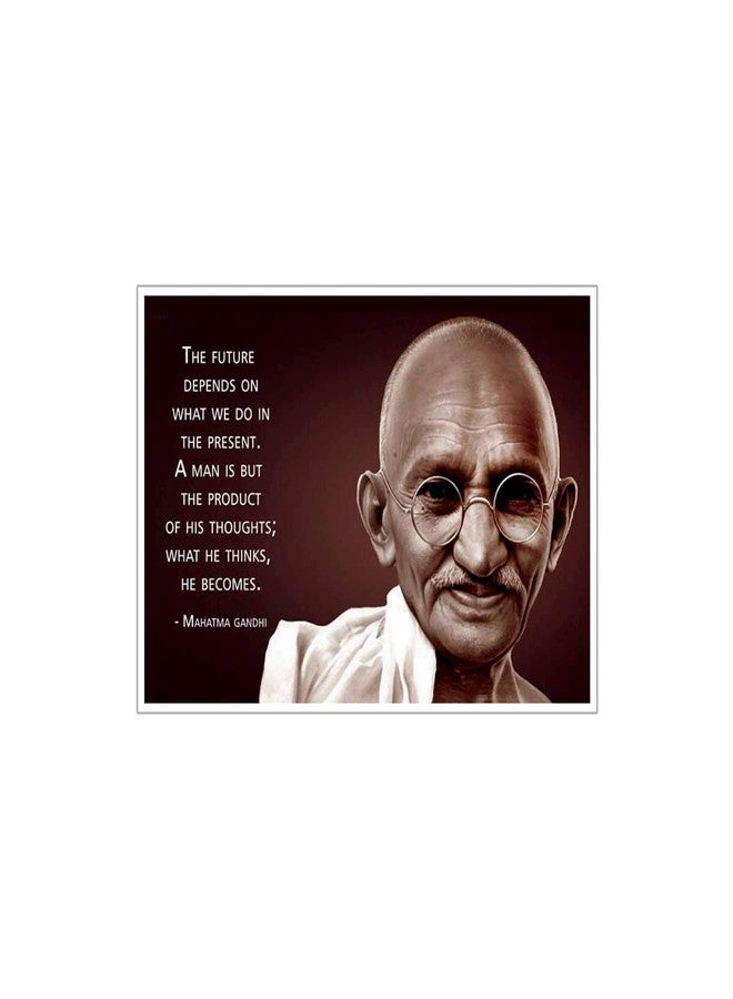 Masstone Mahatma Gandhi Thought Motivational Quote Paper Poster (12x18 inch) - Image 1