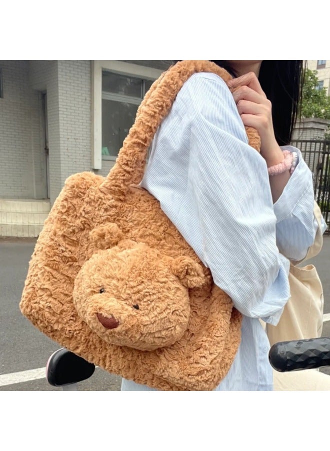 ----- Big Collection 2 Limited Time Activity Discount Toy Cute Animal Shape Plush Doll Gift-Color:Barcelona Bear Tote Bag-Height:Free 3b Dust Bag - Image 1