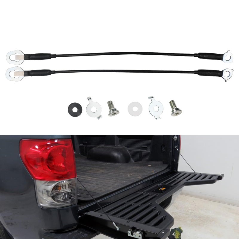 Osompar Tailgate Cable Strap with Bolt Compatible with Toyota Tundra 20072021 Tail Gate Support Cable Straps Replaces 657700C060 657700C070 Rear Tailgate Driver and Passenger Side