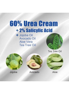 Generic Urea Cream 60% plus 2% Salicylic Acid for Feet Maximum Strength - Lotion For Dry & Cracked Feet Elbows Knees Heels Hands, Hydrates Foot Care for Softening, Callus Remover 10.1oz (60%, 300ml)  - Image 3