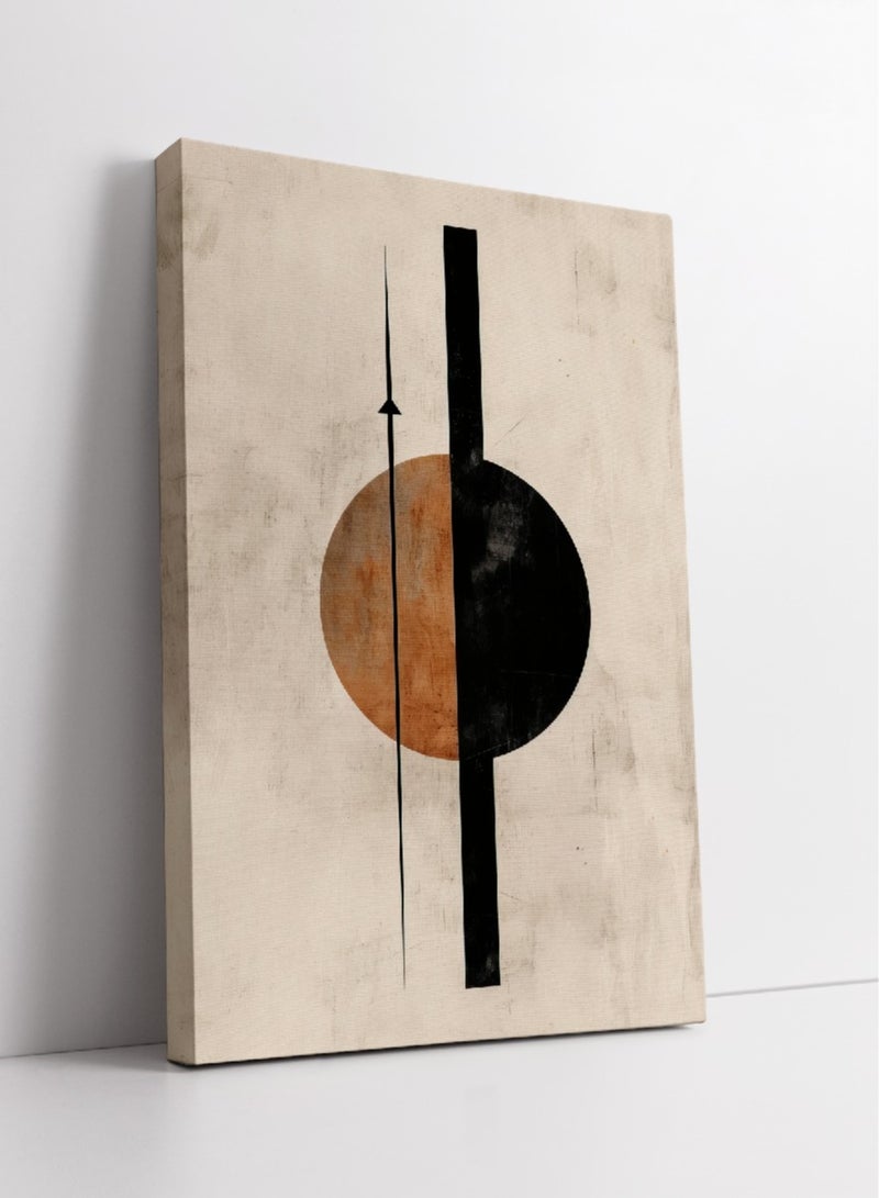 مودكلاس لوحة جدارية تصميم تجريدي بإطار خشبي - Image 1