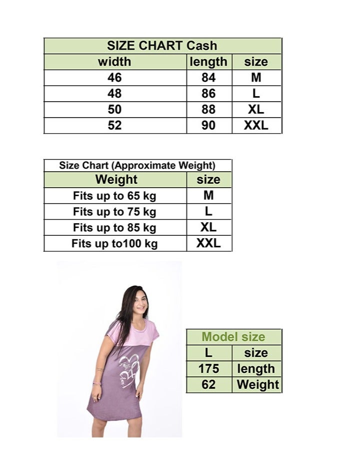 100% Cotton Women’s Summer Nightdress – Stylish Tulip Color Block – Lightweight Beach Cover-Up – Short Sleeve Loungewear for Home, Sleep & Beach  - Image 4