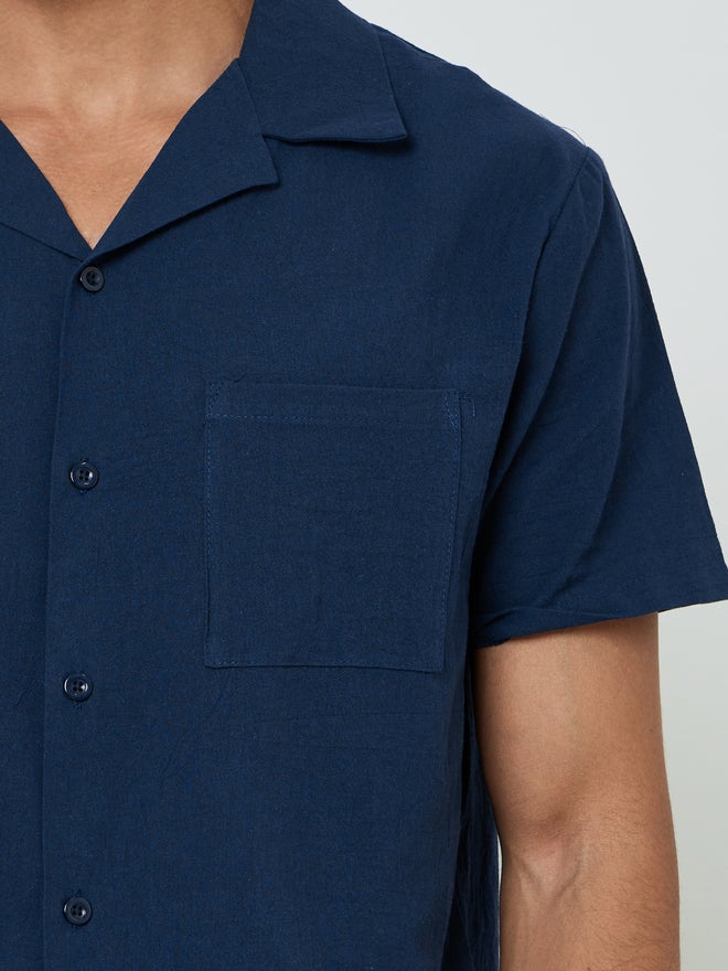 Styli Men Solid Pocket Detail Shirt and Pyjama Set - Image 4