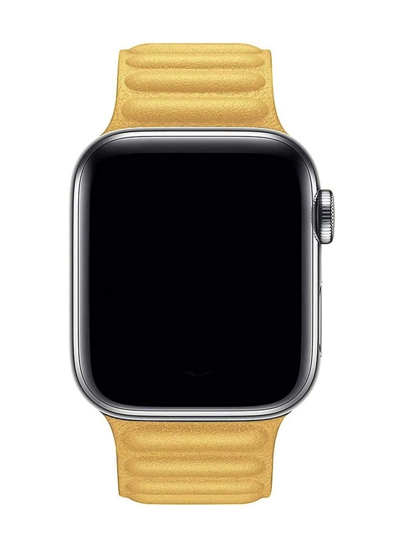 Gravity Adjustable Leather Loop Wristband with Strong Magnetic Closure for Apple Watch Series 1,2,3,4,5,6,SE 42/44mm - Image 1