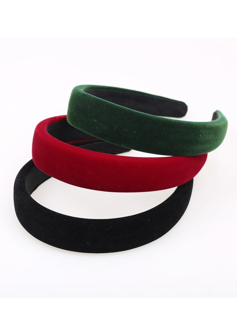 Oasisgalore Velvet Wide Headbands for Women，Fashion Hairbands No Slip Headband for Women Girls，Hair Accessories - Image 3