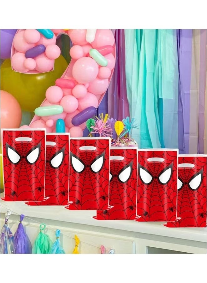 OMEVE 20 PCS Red Spider-Man Birthday Party Supplies, Cartoon Candy Bags, Tote Bags, Children's Gift Bags, Adult Birthday Party Decorations - Image 3