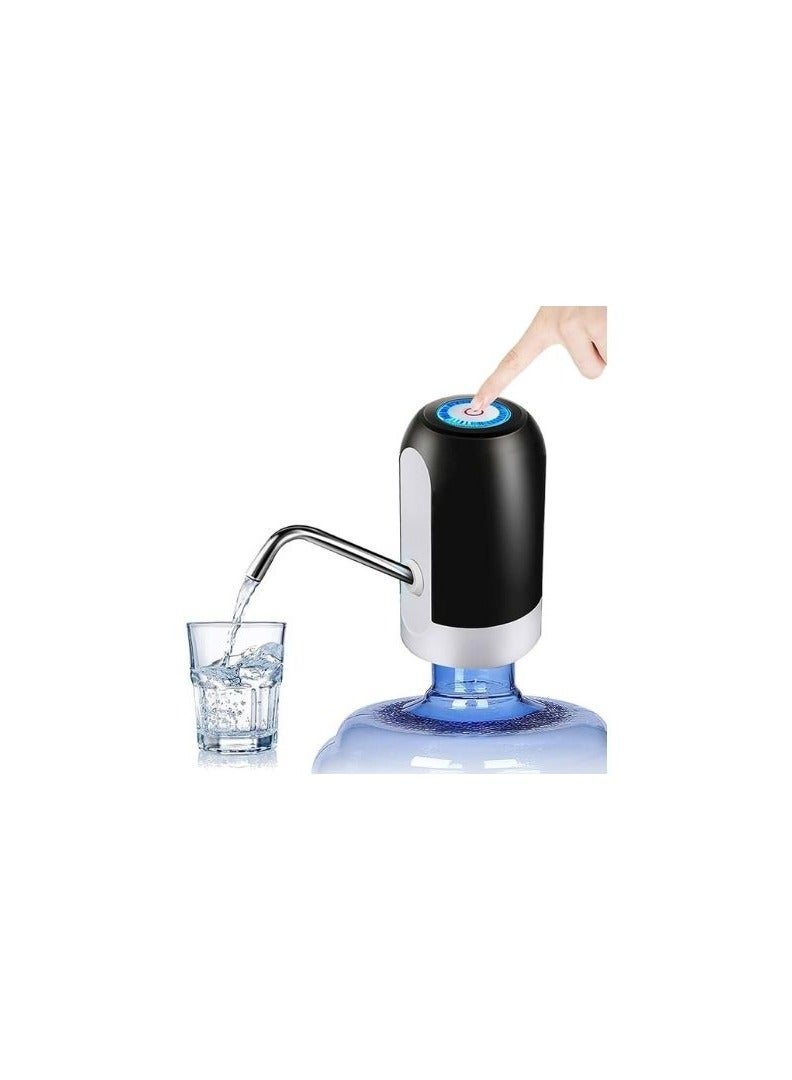 Water Bottle Pump Electric Portable USB Charging for 5 Gallon Water Bottle with 1200MAH Battery Powered Black - Image 1